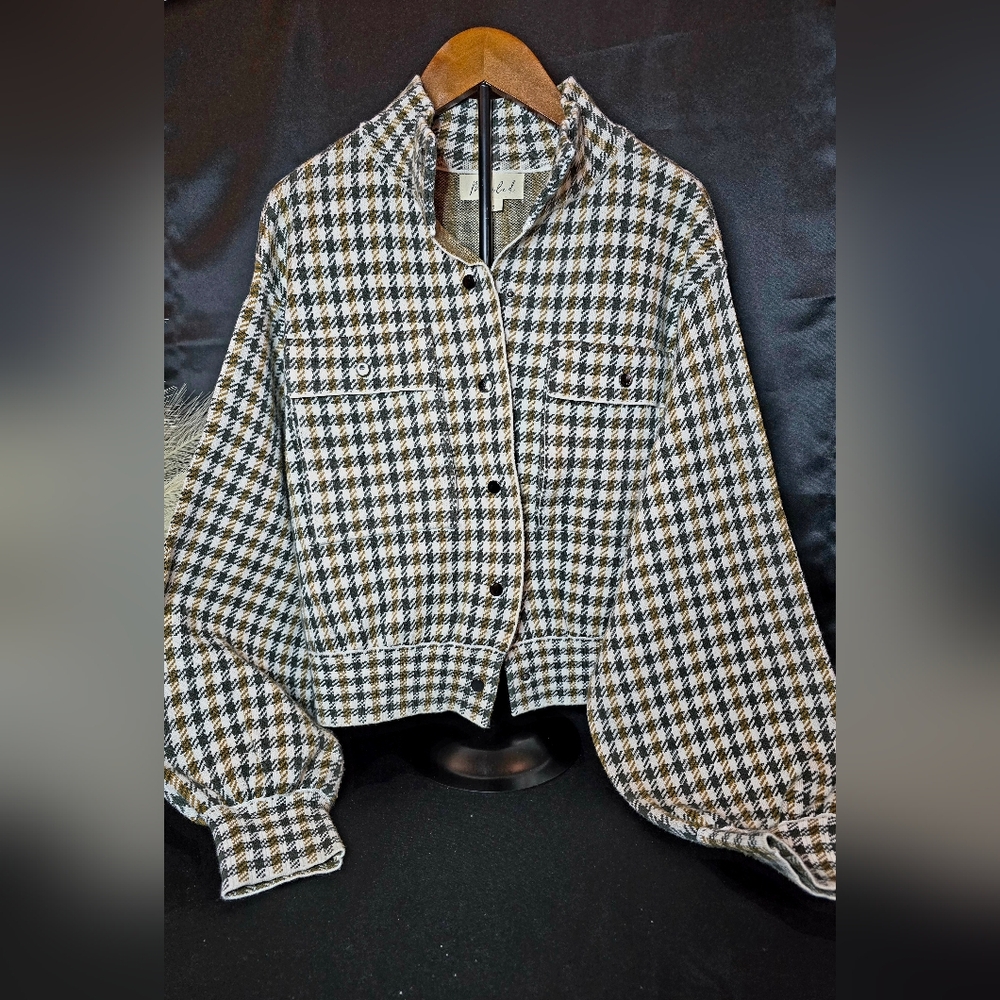 Houndstooth Patterned Jacket - image 2